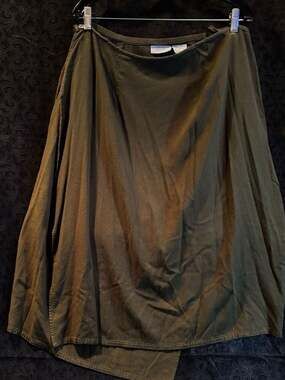 Classic Plus Green Wrap Skirt